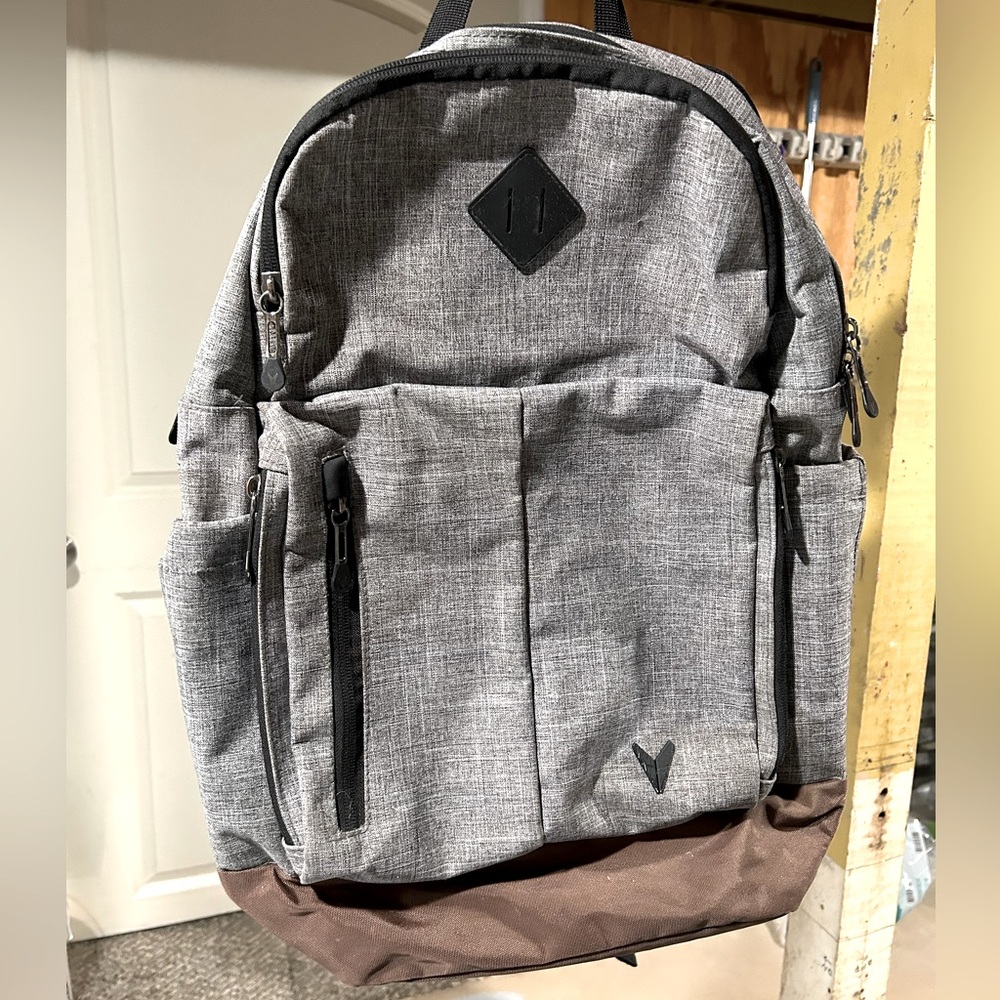 Stylish grey/brown backpack